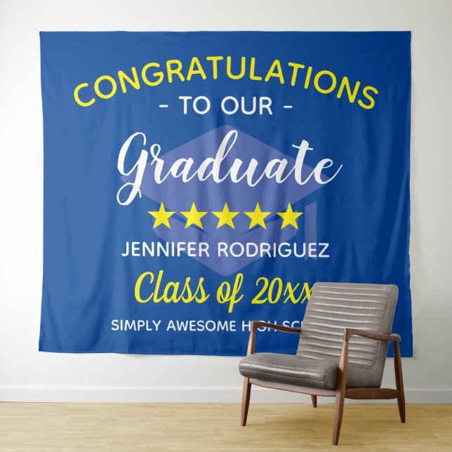 Tenture Félicitations À Notre Graduate Party (En situation (horizontale))