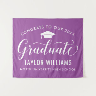 Tenture Félicitations au diplômé Fond Violet