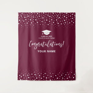 Tenture Félicitations de remise de diplôme avec confettis 