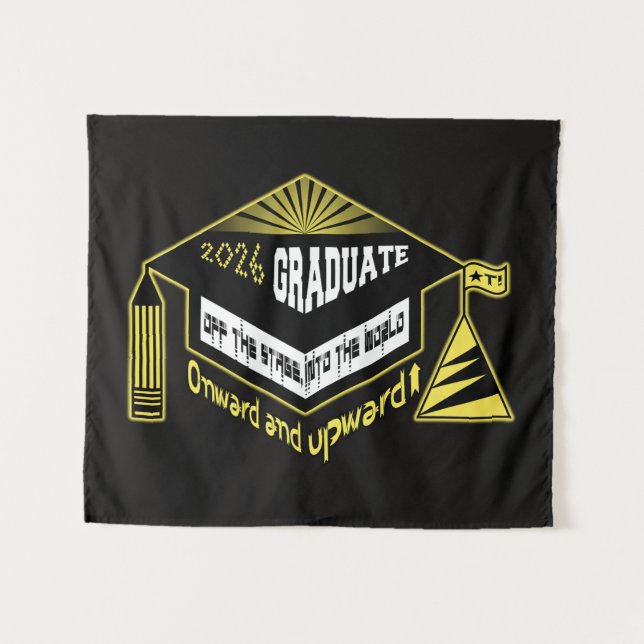 Tenture Félicitations, diplômé de 2026 ! (Devant (Horizontal))
