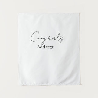 Tenture Félicitations diplômé nom date 