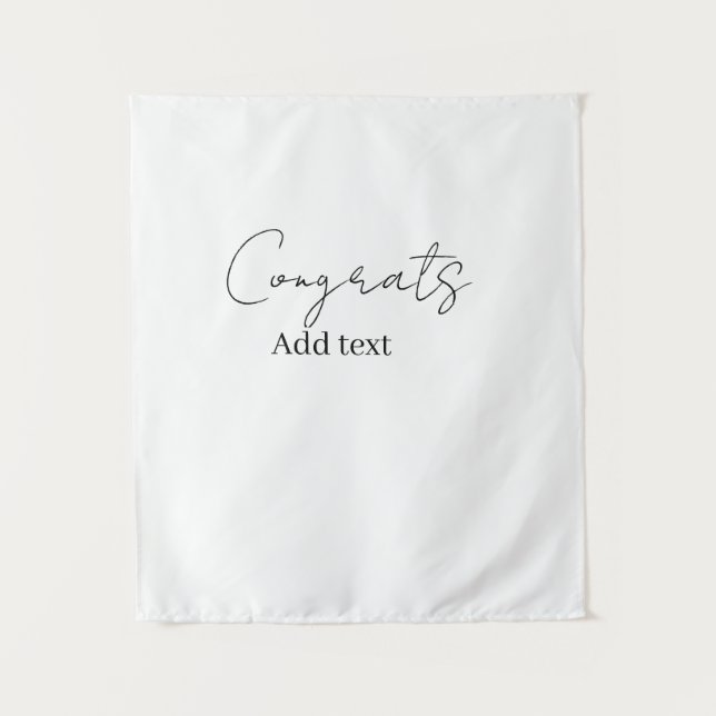 Tenture Félicitations diplômé nom date  (Devant)