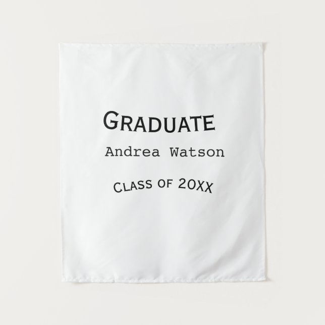 Tenture Félicitations diplômé nom promotion 20XX type w (Devant)
