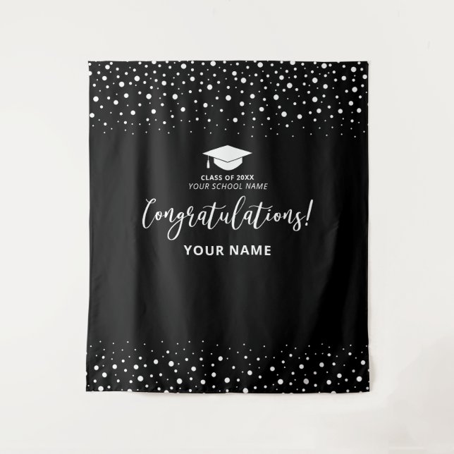 Tenture Félicitations pour la remise des diplômes avec con (Devant)