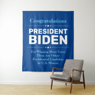Tenture Félicitations Président Biden Candidat le plus vot