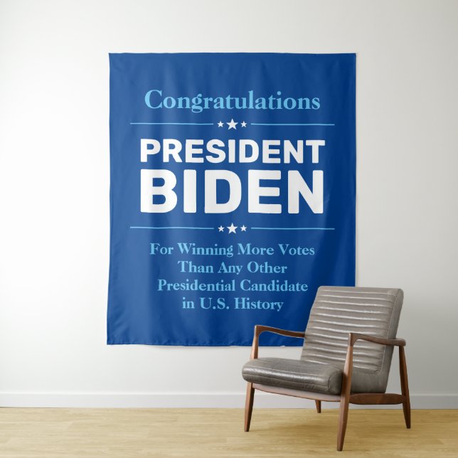 Tenture Félicitations Président Biden Candidat le plus vot (En situation)