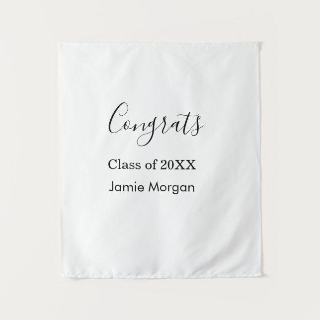 Tenture Félicitations promotion 20XX diplôme nom date simp (Devant)