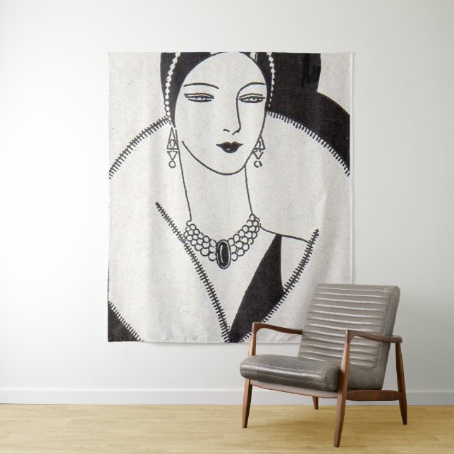 Tenture femme art déco 1928 (En situation)