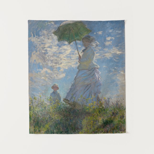 Tenture Femme avec parasol - Madame Monet et son fils (Devant)