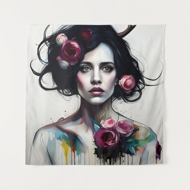 Tenture Femme belle et désordonnée  (Devant)