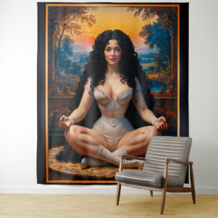 Tenture Femme élégante en harmonie méditative par Xzendor7