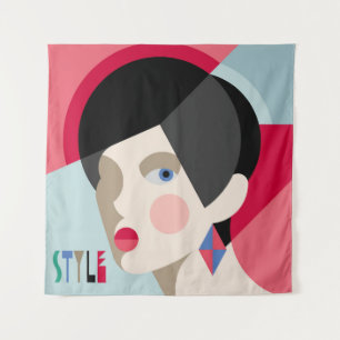 Tenture Femme élégante et stylée. Femme de style modernist