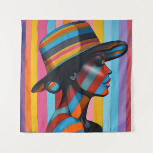 Tenture Femme en Casquette coloré 7 silhouette frappante
