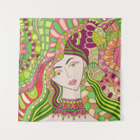 Femme Imaginaire : Printemps Abstrait Folk.