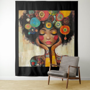 Tenture Femme noire colorée Harmonie