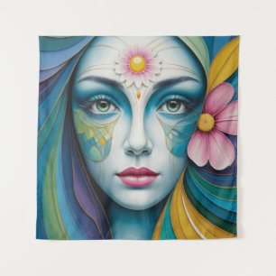 Tenture Femmes de fleurs mandala