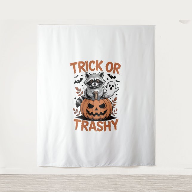 Tenture Feral Halloween Trick ou Trashy (Devant)
