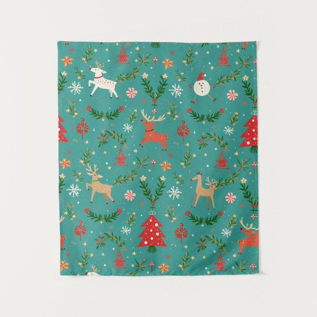 Tenture Festif Reindeer Wonderland (Devant)