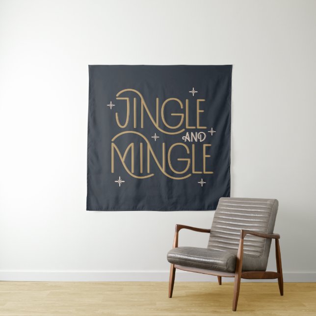 Tenture Festive Jingle et Mingle Holiday Design (En situation)