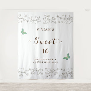 Tenture Fête Classique de Sweet Sixteen Fleur Sauvage et P