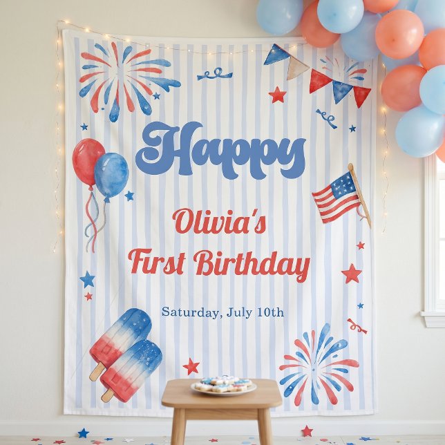 Tenture Fête d'anniversaire - 4 juillet (Créateur téléchargé)
