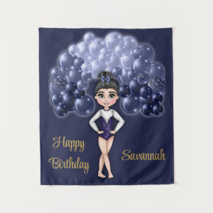 Tenture Fête d'anniversaire de gymnastique avec arche de b
