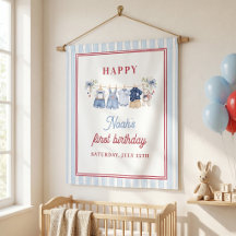 Fête d'anniversaire garçon Bleu Blanc Rouge