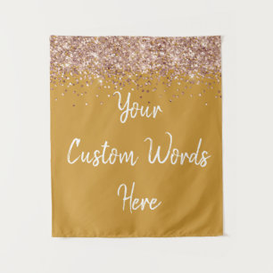 Tenture Fête d'anniversaire personnalisée en rose gold But