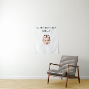 Tenture Fête d'anniversaire personnalisée moderne sur mesu