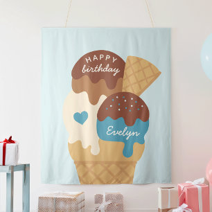 Tenture Fête d'anniversaire personnalisée pour enfants ave