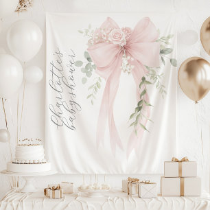 Tenture Fête de bébé à thème Script Coquette Fantaisiste