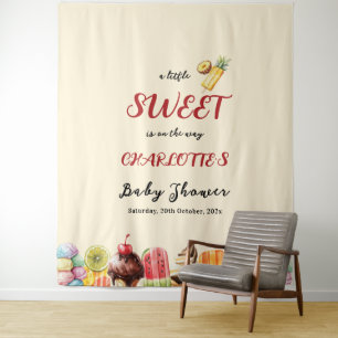 Tenture Fête de bébé douce glacée aquarelle colorée