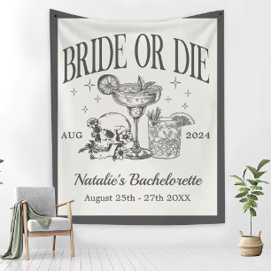 Tenture Fête De Cocktail De Mariée Ou De Mort Sur Mesure