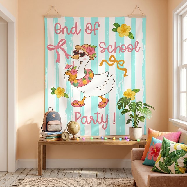 Tenture Fête de fin d'année scolaire Silly Goose Rayures (Créateur téléchargé)