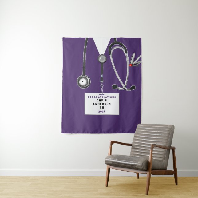 Tenture Fête de fin d'études d'infirmière à l'école d'infi (En situation)