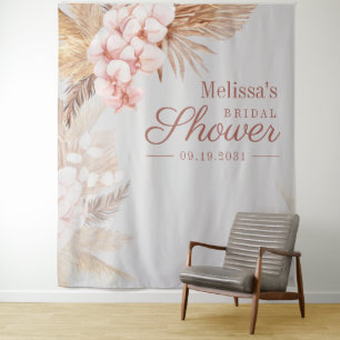 Tenture Fête de mariage champêtre Bohème herbe de la Pampa