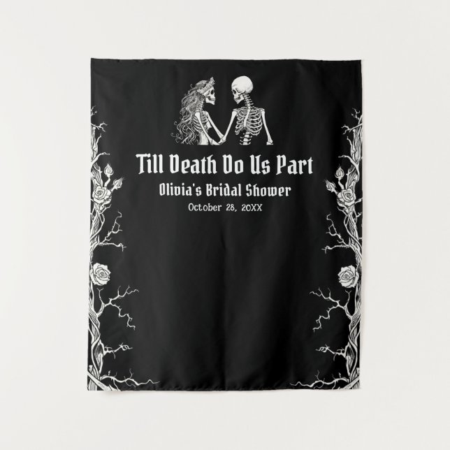 Tenture Fête de Mariage Halloween Jusqu'à ce que la Mort n (Devant)