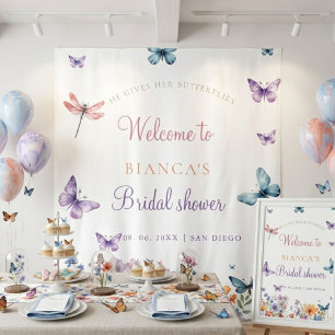 Tenture Fête de mariage Papillons Élégants de bienvenue