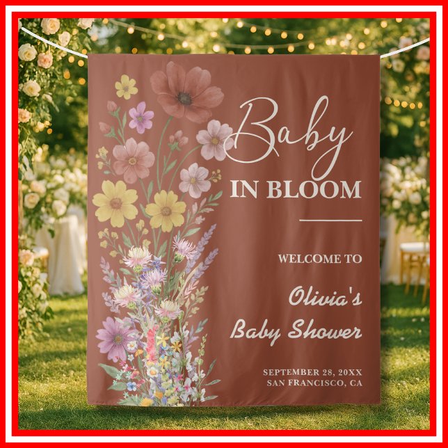 Tenture Fête de Naissance Baby in Bloom (Créateur téléchargé)