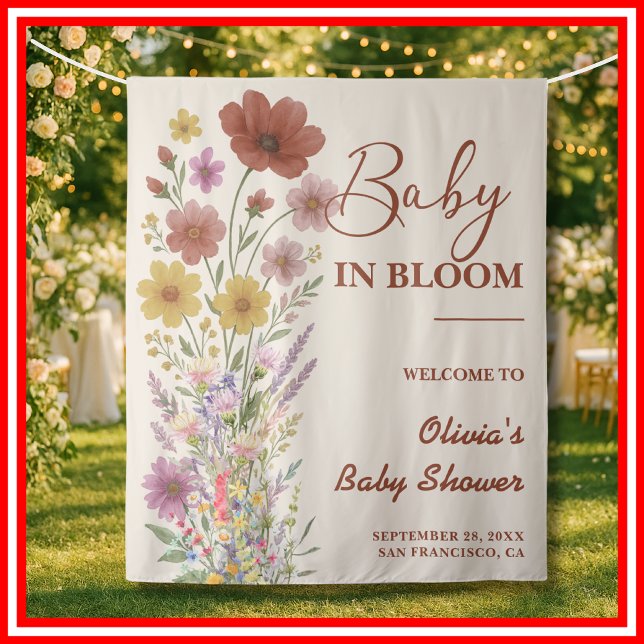 Tenture Fête de naissance Baby in Bloom (Créateur téléchargé)