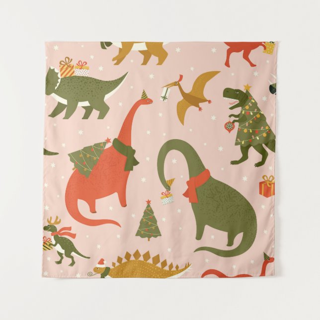Tenture Fête de Noël Dino : Tree Rex (Devant)