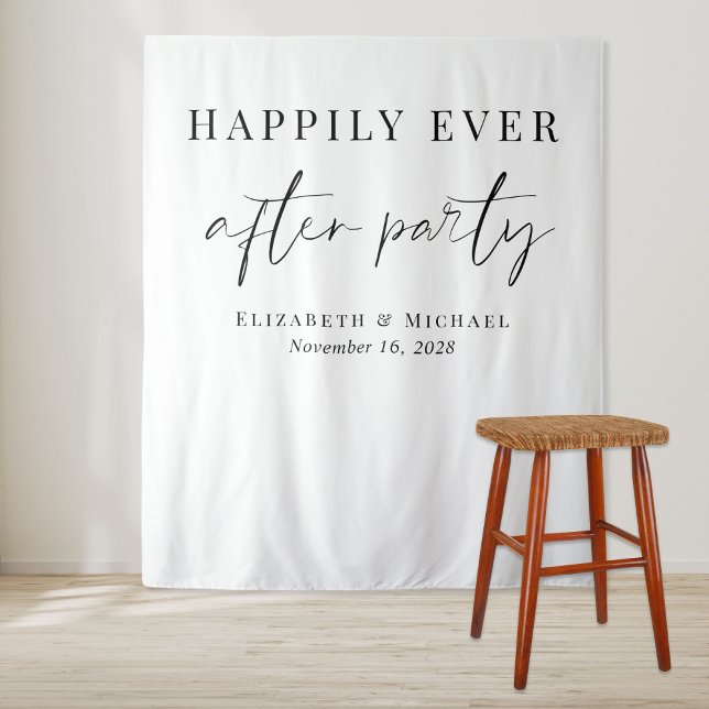Tenture Fête de réception de mariage heureux à tout jamais (Créateur téléchargé)