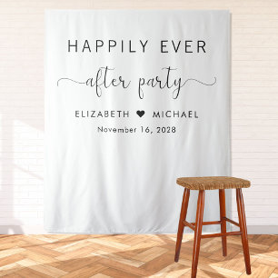 Tenture Fête de réception de mariage Heureux pour toujours