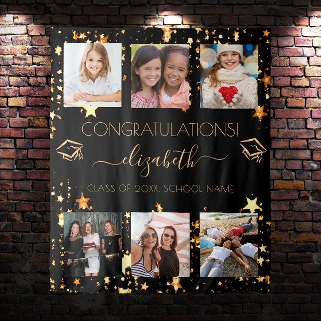 Tenture Fête de remise de diplômes collage photo de diplôm (Créateur téléchargé)