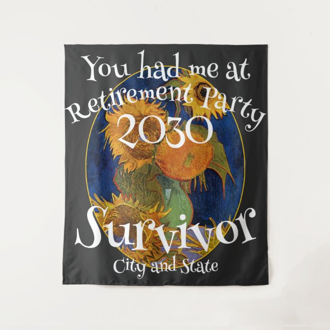 Tenture Fête de retraite 2030 2031 2032 2034 2035 2036 (Devant)