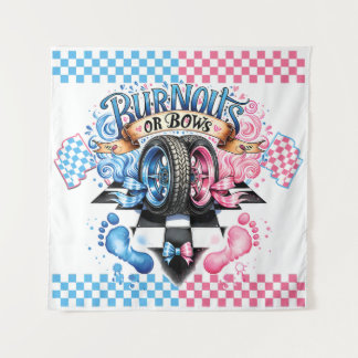 Tenture Fête de Révélation du Sexe Fond Rose Bleu