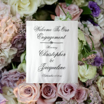 Fête d'Engagement Chic Noms Personnalisés Toile de