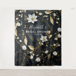 Tenture Fête des mariées à couronne florale - Photo Booth 