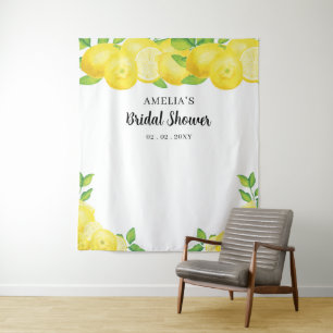 Tenture Fête des mariées Citrus Citron moderne fond