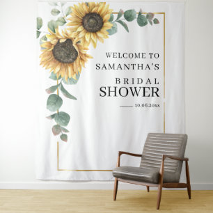 Tenture Fête des mariées de tournesol floral Eucalyptus fo